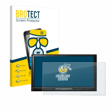 Vorderseite einer Produktverpackung mit dem Markenlogo BROTECT. Daneben ist das Gerät Pioneer AVH-Z9200DAB mit dem zugehörigen