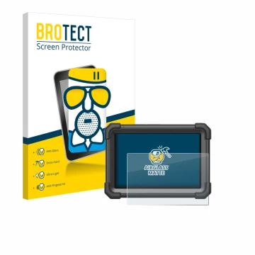 Vorderseite einer Produktverpackung mit dem Markenlogo BROTECT. Daneben ist das Gerät Launch X-431 Pro Dyno mit dem zugehörige