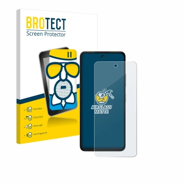Vorderseite einer Produktverpackung mit dem Markenlogo BROTECT. Daneben ist das Gerät ZTE Blade V60 Vita mit dem zugehörigen D