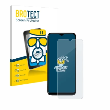 Vorderseite einer Produktverpackung mit dem Markenlogo BROTECT. Daneben ist das Gerät Nokia G60 5G mit dem zugehörigen Display