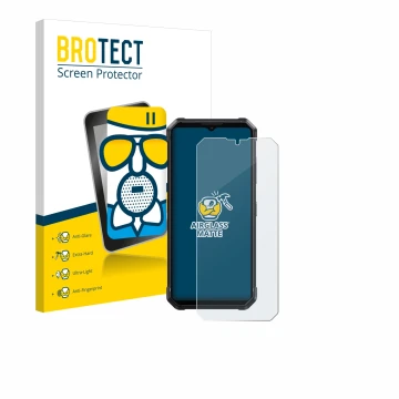 Vorderseite einer Produktverpackung mit dem Markenlogo BROTECT. Daneben ist das Gerät Fossibot F106 Pro mit dem zugehörigen Di