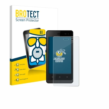 Vorderseite einer Produktverpackung mit dem Markenlogo BROTECT. Daneben ist das Gerät Logicom Wave 2 mit dem zugehörigen Displ