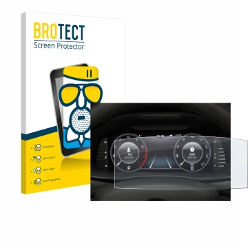 Vorderseite einer Produktverpackung mit dem Markenlogo BROTECT. Daneben ist das Gerät Skoda Virtual Cockpit 10.25