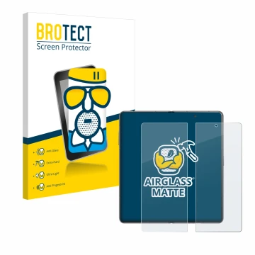 Vorderseite einer Produktverpackung mit dem Markenlogo BROTECT. Daneben ist das Gerät Honor Magic V3 (inneres Display) mit dem