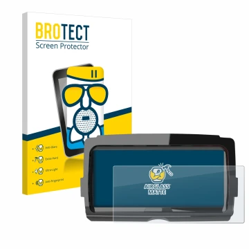 Vorderseite einer Produktverpackung mit dem Markenlogo BROTECT. Daneben ist das Gerät Harley Davidson Soundstream V2 mit dem z