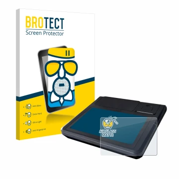 Vorderseite einer Produktverpackung mit dem Markenlogo BROTECT. Daneben ist das Gerät Techfive ECR 100 mit dem zugehörigen Dis