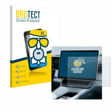 Vorderseite einer Produktverpackung mit dem Markenlogo BROTECT. Daneben ist das Gerät Polestar 4 2025 mit dem zugehörigen Disp