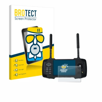 Vorderseite einer Produktverpackung mit dem Markenlogo BROTECT. Daneben ist das Gerät Toslon XR500 mit dem zugehörigen Display