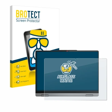 Vorderseite einer Produktverpackung mit dem Markenlogo BROTECT. Daneben ist das Gerät Lenovo IdeaPad 5x 2-in-1 Gen 9 14