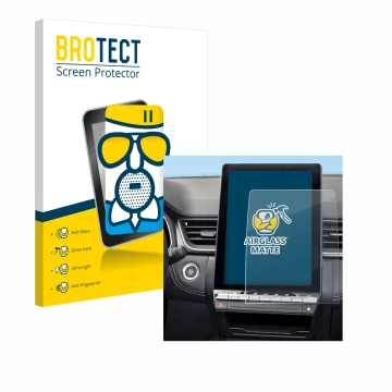 Vorderseite einer Produktverpackung mit dem Markenlogo BROTECT. Daneben ist das Gerät Renault Symbioz 2024 mit dem zugehörigen