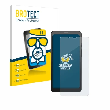 Vorderseite einer Produktverpackung mit dem Markenlogo BROTECT. Daneben ist das Gerät Boox Palma 2 mit dem zugehörigen Display