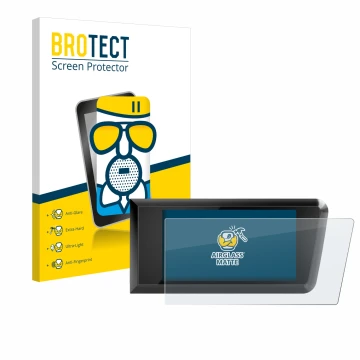 Vorderseite einer Produktverpackung mit dem Markenlogo BROTECT. Daneben ist das Gerät Bosch Purion 400 mit dem zugehörigen Dis