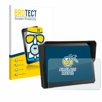 Vorderseite einer Produktverpackung mit dem Markenlogo BROTECT. Daneben ist das Gerät Carpuride W702 Pro 7