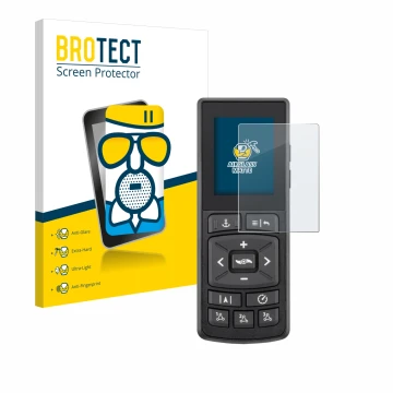 Vorderseite einer Produktverpackung mit dem Markenlogo BROTECT. Daneben ist das Gerät Minn Kota Advanced GPS Navigation mit de