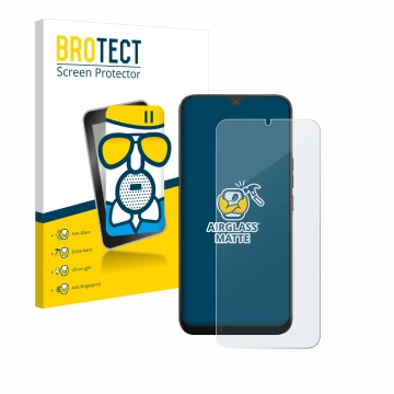 Vorderseite einer Produktverpackung mit dem Markenlogo BROTECT. Daneben ist das Gerät Volla Phone 22 mit dem zugehörigen Displ