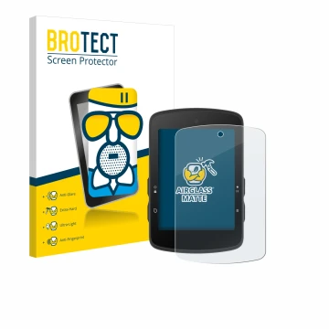 Vorderseite einer Produktverpackung mit dem Markenlogo BROTECT. Daneben ist das Gerät Bryton Rider S510 mit dem zugehörigen Di