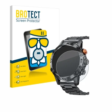 Vorderseite einer Produktverpackung mit dem Markenlogo BROTECT. Daneben ist das Gerät DekeFit MT43PRO 1.53