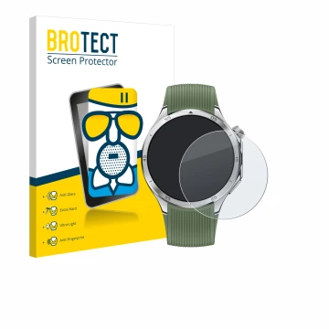 Vorderseite einer Produktverpackung mit dem Markenlogo BROTECT. Daneben ist das Gerät OnePlus Watch 3 mit dem zugehörigen Disp