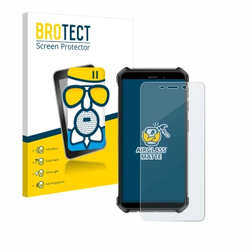 Vorderseite einer Produktverpackung mit dem Markenlogo BROTECT. Daneben ist das Gerät Ulefone Armor X12 mit dem zugehörigen Di