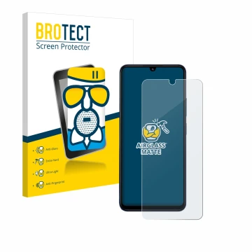 Vorderseite einer Produktverpackung mit dem Markenlogo BROTECT. Daneben ist das Gerät Xiaomi Redmi 14C 5G mit dem zugehörigen 
