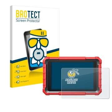 Vorderseite einer Produktverpackung mit dem Markenlogo BROTECT. Daneben ist das Gerät Launch X-431 PROS Elite Pro 5 mit dem zu