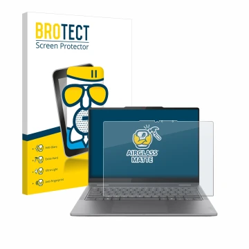 Vorderseite einer Produktverpackung mit dem Markenlogo BROTECT. Daneben ist das Gerät Lenovo Yoga 7i 2-in-1 Gen 10 14