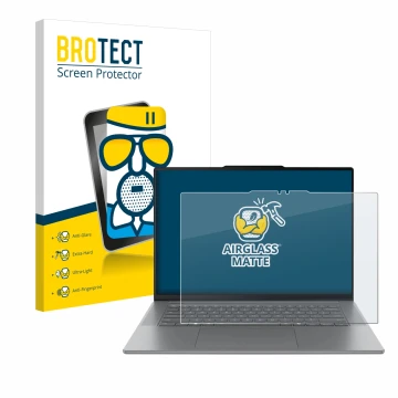 Vorderseite einer Produktverpackung mit dem Markenlogo BROTECT. Daneben ist das Gerät Lenovo Yoga Slim 7 Gen 10 14