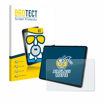 Vorderseite einer Produktverpackung mit dem Markenlogo BROTECT. Daneben ist das Gerät Terra Pad 1007 10.95