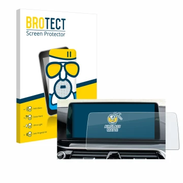 Vorderseite einer Produktverpackung mit dem Markenlogo BROTECT. Daneben ist das Gerät BMW Facelift G31 (LCI) (2021) 12.3