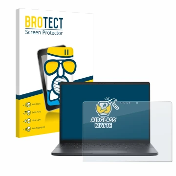 Vorderseite einer Produktverpackung mit dem Markenlogo BROTECT. Daneben ist das Gerät Dell Pro 13 Premium mit dem zugehörigen 