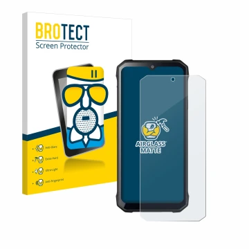 Vorderseite einer Produktverpackung mit dem Markenlogo BROTECT. Daneben ist das Gerät Hotwav T7S mit dem zugehörigen Displaysc