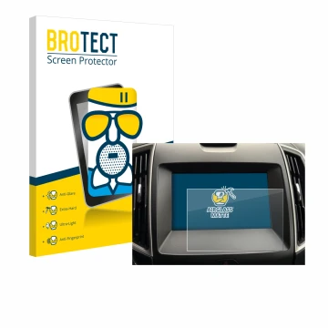 Vorderseite einer Produktverpackung mit dem Markenlogo BROTECT. Daneben ist das Gerät Ford Galaxy Infotainment Sync 3 (2019) m