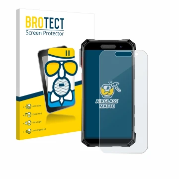 Vorderseite einer Produktverpackung mit dem Markenlogo BROTECT. Daneben ist das Gerät Soyes S10 Max mit dem zugehörigen Displa