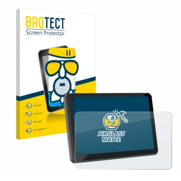 Vorderseite einer Produktverpackung mit dem Markenlogo BROTECT. Daneben ist das Gerät Carpuride W702BS 7