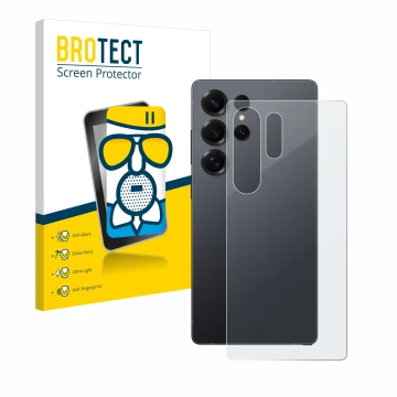 Vorderseite einer Produktverpackung mit dem Markenlogo BROTECT. Daneben ist das Gerät Samsung Galaxy S25 Ultra Enterprise Edit