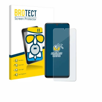 Vorderseite einer Produktverpackung mit dem Markenlogo BROTECT. Daneben ist das Gerät ZTE Blade V70 Max mit dem zugehörigen Di