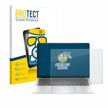 Vorderseite einer Produktverpackung mit dem Markenlogo BROTECT. Daneben ist das Gerät HP EliteBook X G1a 14