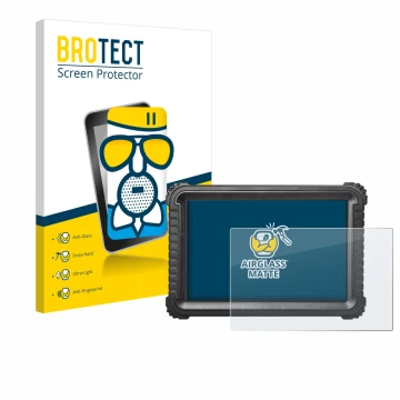 Vorderseite einer Produktverpackung mit dem Markenlogo BROTECT. Daneben ist das Gerät iCarsoft CR Ultra mit dem zugehörigen Di
