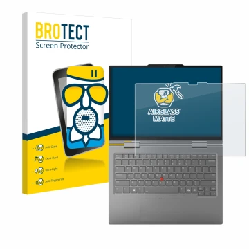 Vorderseite einer Produktverpackung mit dem Markenlogo BROTECT. Daneben ist das Gerät Lenovo ThinkPad X1 2-in-1 Gen 10 14