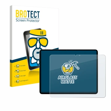 Vorderseite einer Produktverpackung mit dem Markenlogo BROTECT. Daneben ist das Gerät Apple iPad Air 13