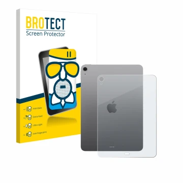 Vorderseite einer Produktverpackung mit dem Markenlogo BROTECT. Daneben ist das Gerät Apple iPad Air 11