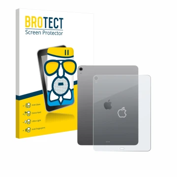 Vorderseite einer Produktverpackung mit dem Markenlogo BROTECT. Daneben ist das Gerät Apple iPad Air 13