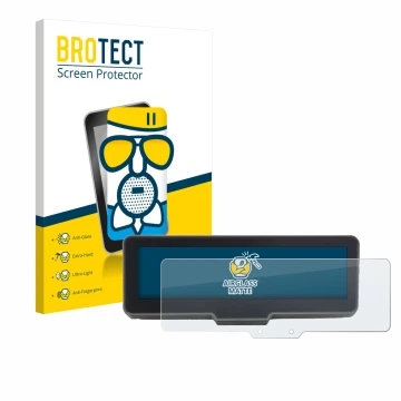 Vorderseite einer Produktverpackung mit dem Markenlogo BROTECT. Daneben ist das Gerät KTM 990 Duke R 2025 mit dem zugehörigen 