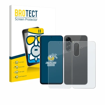 Vorderseite einer Produktverpackung mit dem Markenlogo BROTECT. Daneben ist das Gerät Samsung Galaxy A56 5G Enterprise Edition