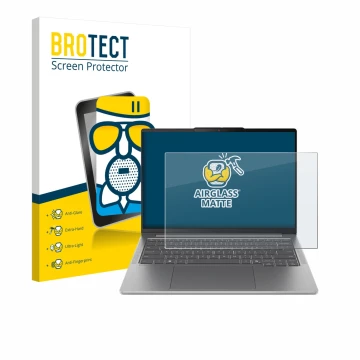 Vorderseite einer Produktverpackung mit dem Markenlogo BROTECT. Daneben ist das Gerät Lenovo IdeaPad Pro 5 Gen 10 14