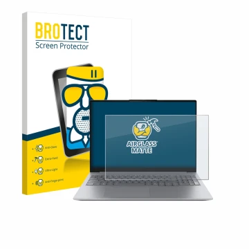 Vorderseite einer Produktverpackung mit dem Markenlogo BROTECT. Daneben ist das Gerät Lenovo ThinkBook 16 Gen 8 mit dem zugehö