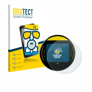 Vorderseite einer Produktverpackung mit dem Markenlogo BROTECT. Daneben ist das Gerät Nayax Onyx mit dem zugehörigen Displaysc