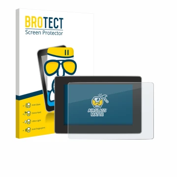 Vorderseite einer Produktverpackung mit dem Markenlogo BROTECT. Daneben ist das Gerät Tesla Model Y Juniper 2025 mit dem zugeh