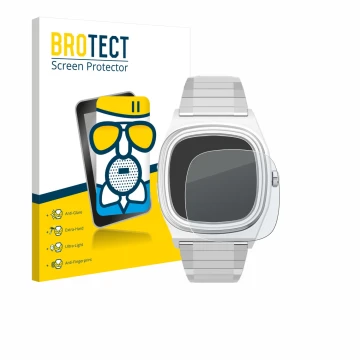 Vorderseite einer Produktverpackung mit dem Markenlogo BROTECT. Daneben ist das Gerät Timex Reissue 1983 E mit dem zugehörigen