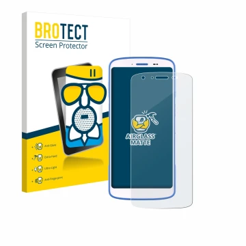 Vorderseite einer Produktverpackung mit dem Markenlogo BROTECT. Daneben ist das Gerät Zebra HC 25 mit dem zugehörigen Displays